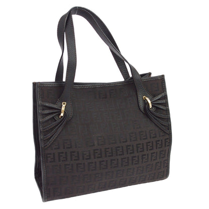 Fendi Zucchino Tote Vintage in Tela Nera