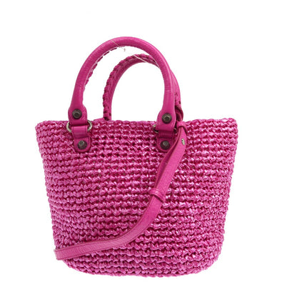 Balenciaga Pink Le Cagole Panier S Tote Bag