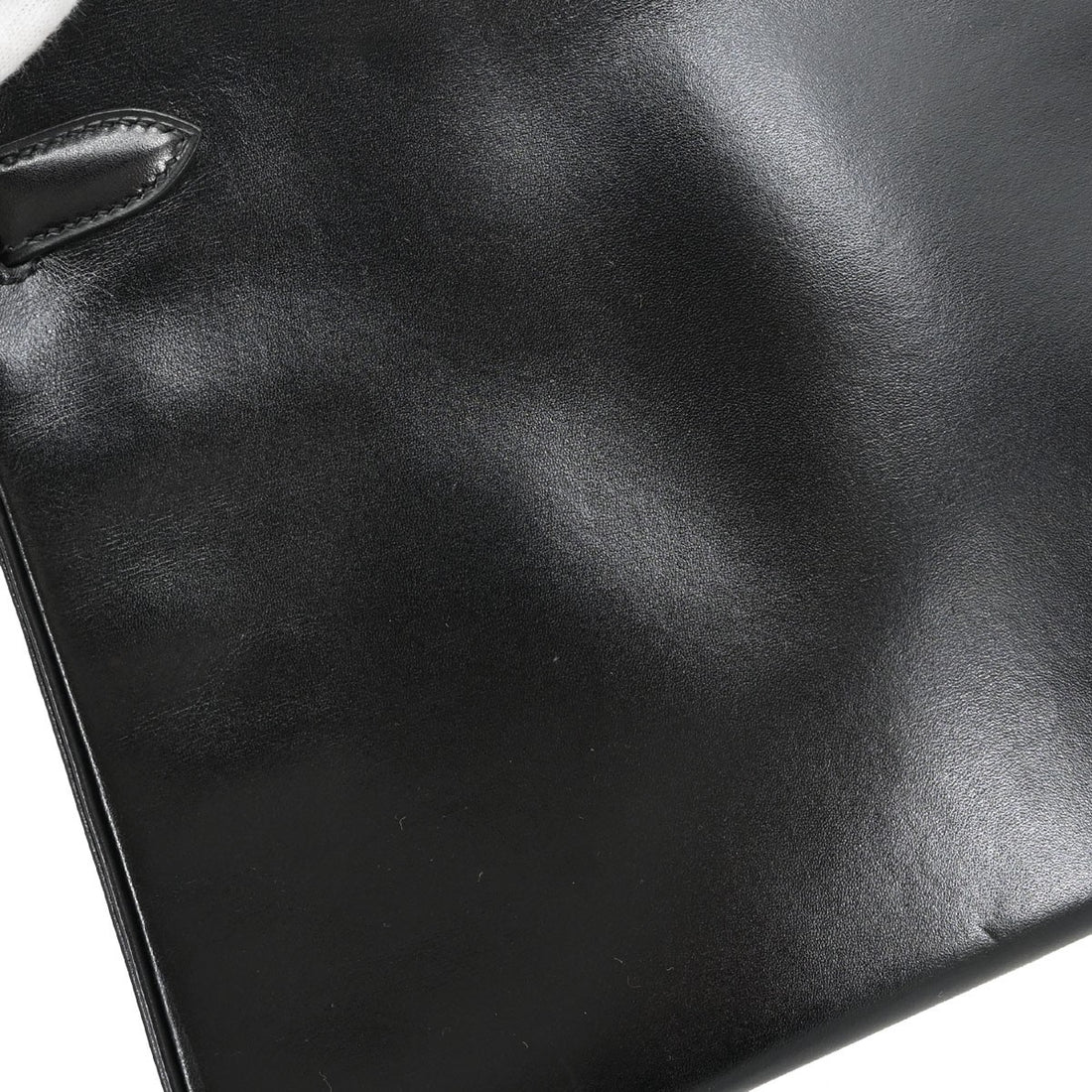 Borsa Hermès Black Box Calf Kelly 28 Sellier 2way Handbag Vintage in Box Calf, Pelle Nero