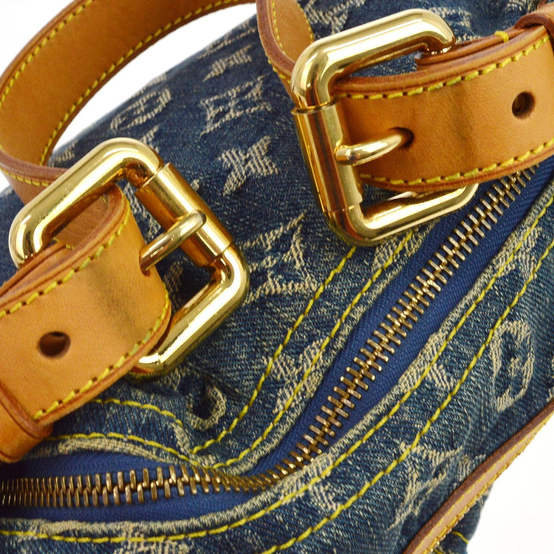 Borsa Louis Vuitton Baggy PM Vintage in Denim e Pelle Blu