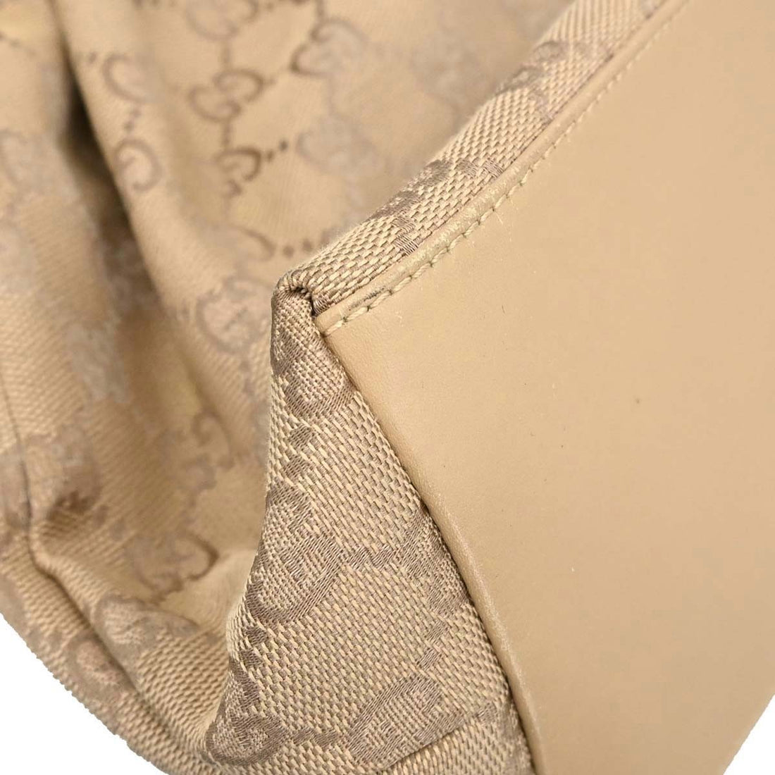 Borsa Gucci Bamboo Vintage in Tela e Pelle Beige