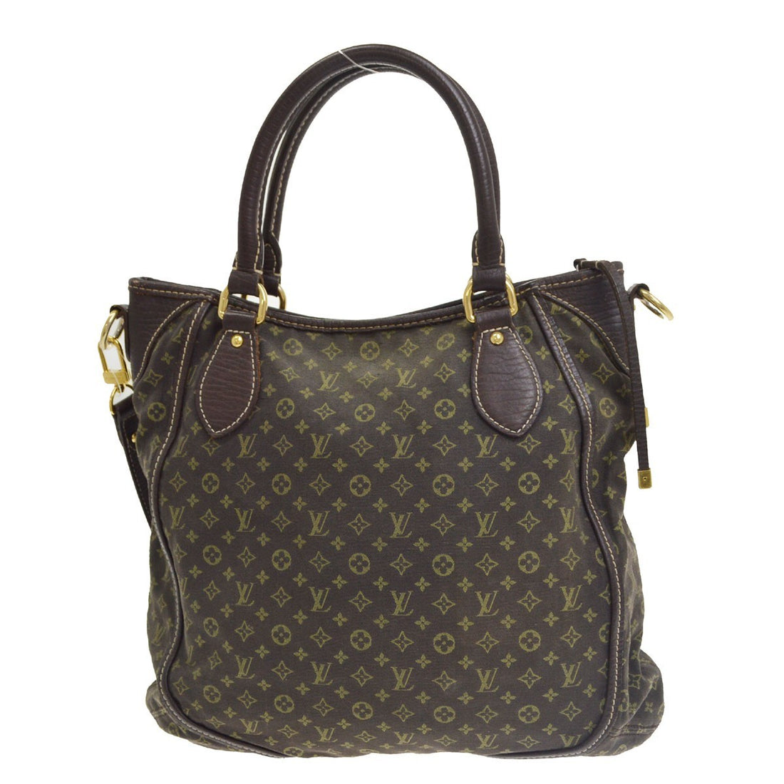 Borsa Louis Vuitton Brown Mini Lin Buzasu Anjou Bag Vintage in Mini Lin Canvas, Pelle Marrone