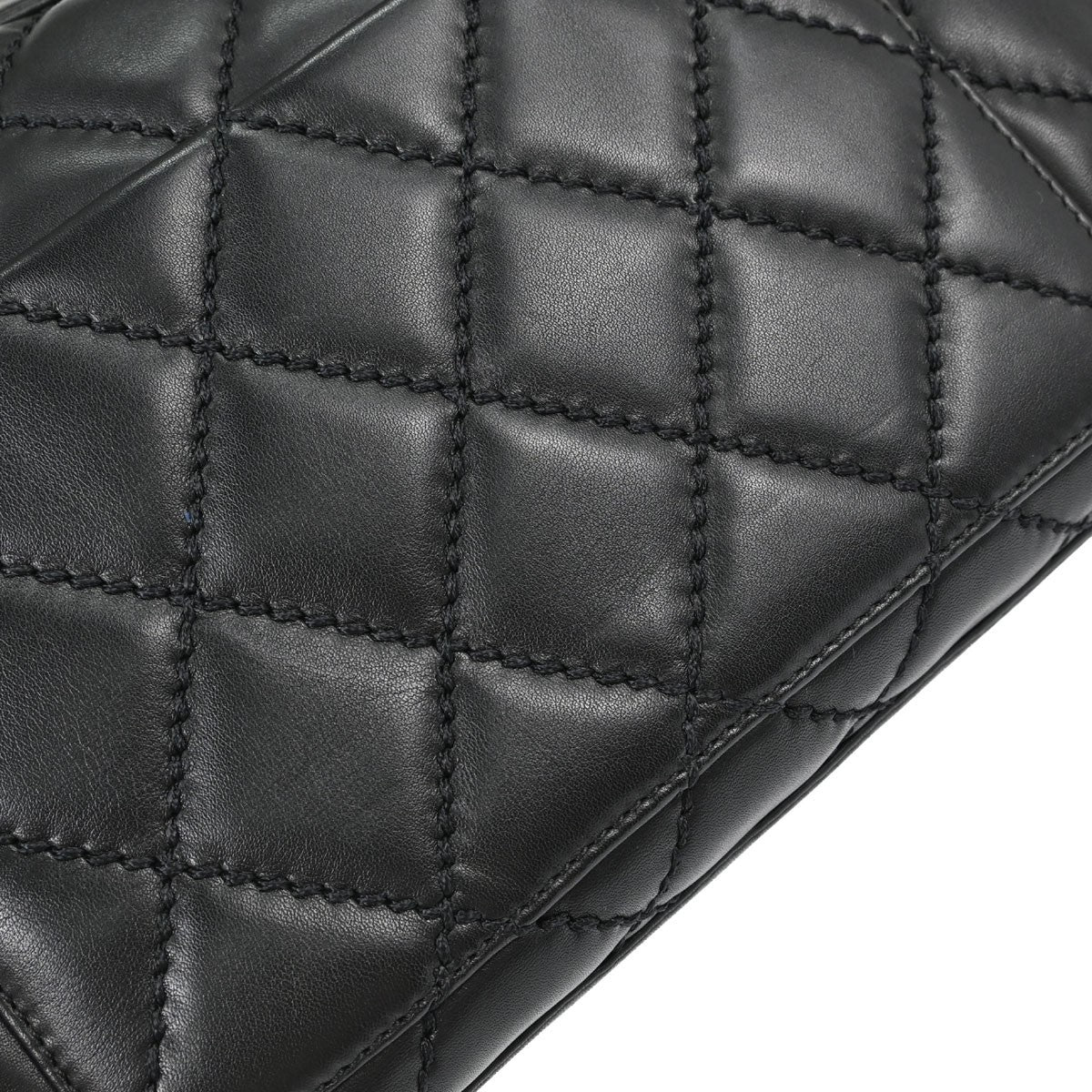 Borsa Chanel Wild Stitch Vintage in Pelle di Vitello Nera