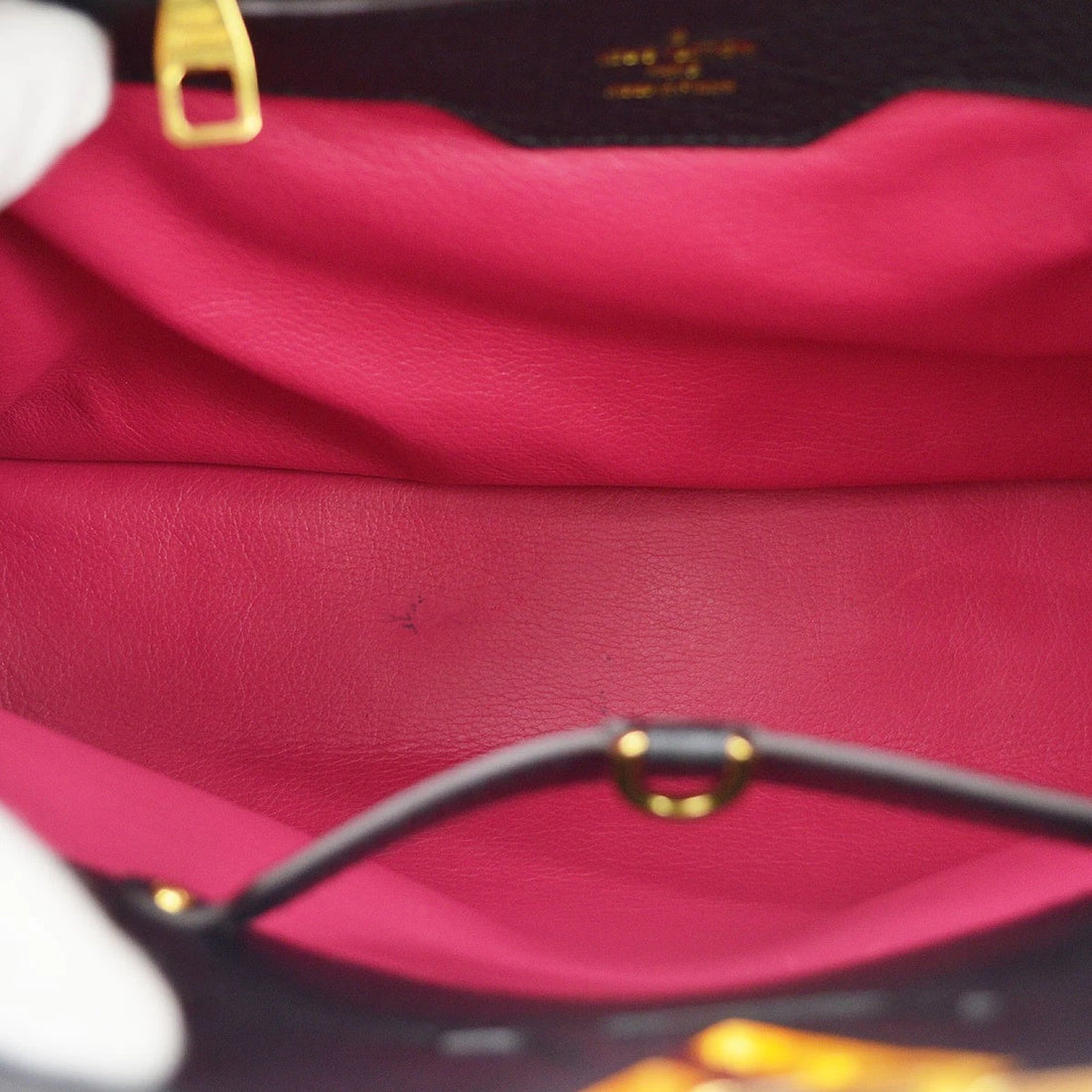 Borsa Louis Vuitton Capucine GM Hand Bag Vintage in Pelle Nero