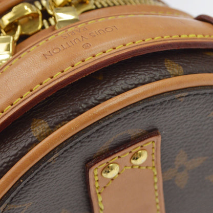 Borsa Louis Vuitton Mini Boîte Chapeau Vintage in Tela Monogram Marrone