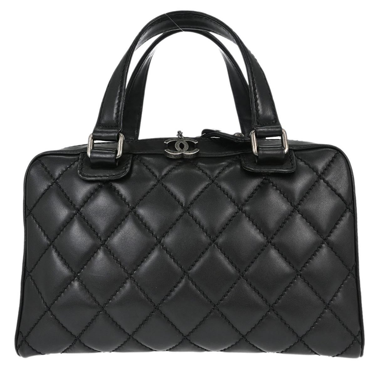 Chanel Wild Stitch Vintage in Black Calfskin Handbag