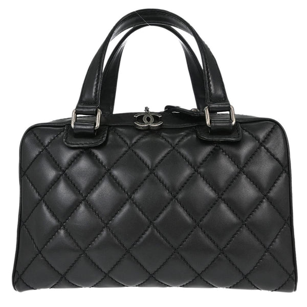 Borsa Chanel Wild Stitch Vintage in Pelle di Vitello Nera
