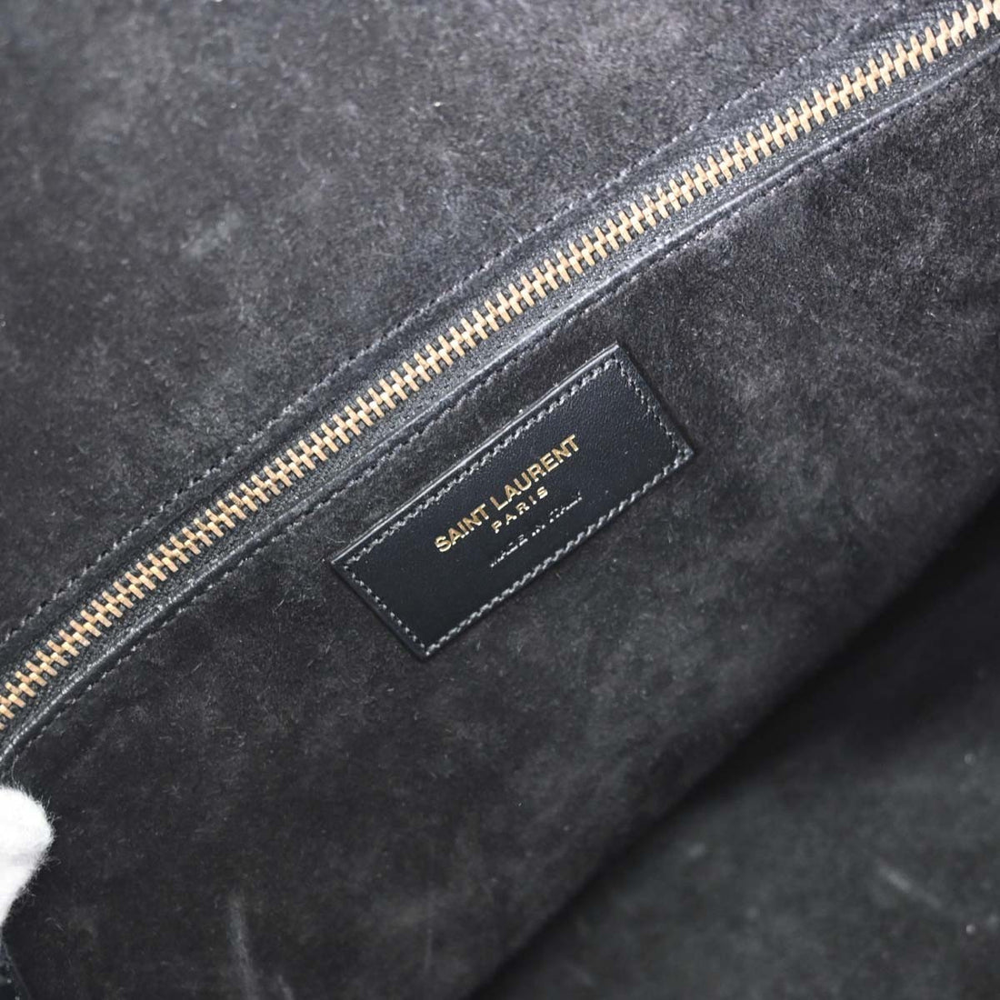 Saint Laurent Classic Duffle 6 in Pelle Blu Navy Vintage