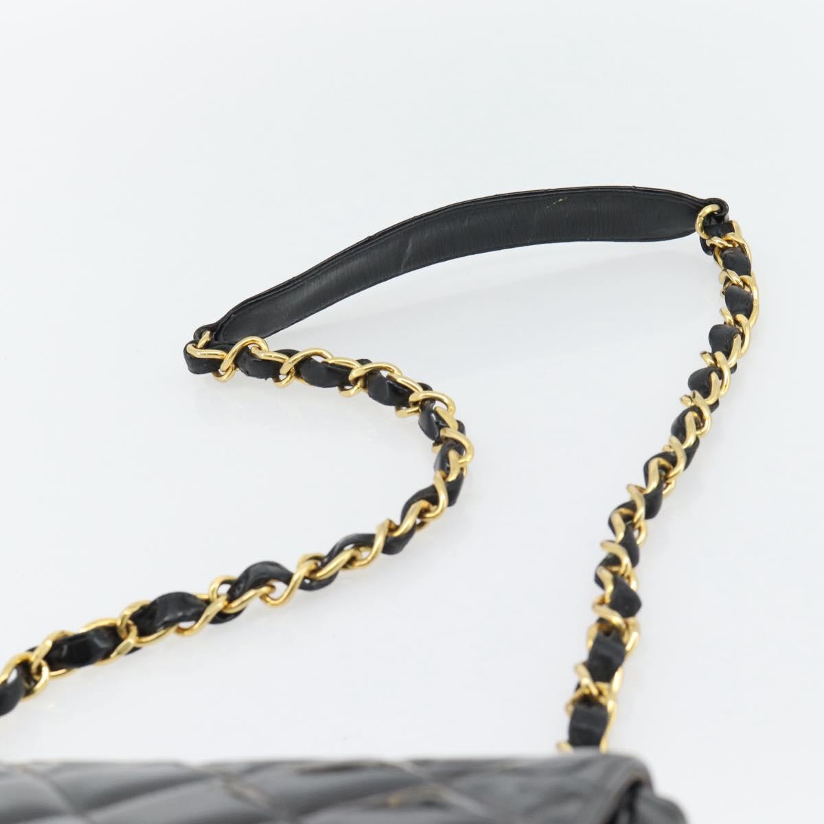 CHANEL Matelasse Chain Bag Vernice Nera Originale | Borsa a Catena Oro