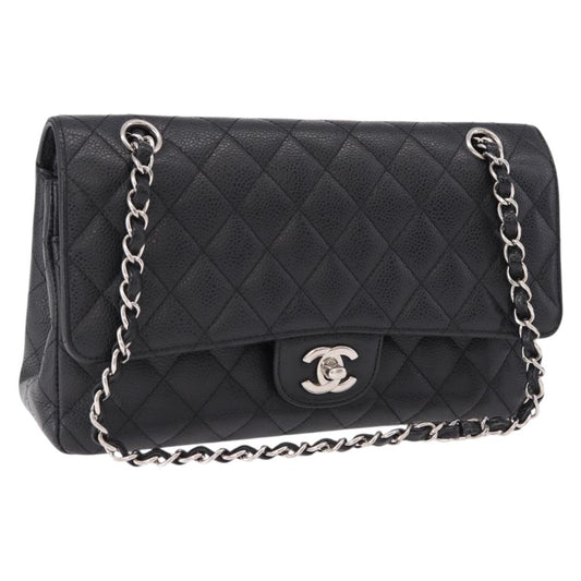 CHANEL Chain Matelasse 25 Bag Caviar Nera Originale | Argento