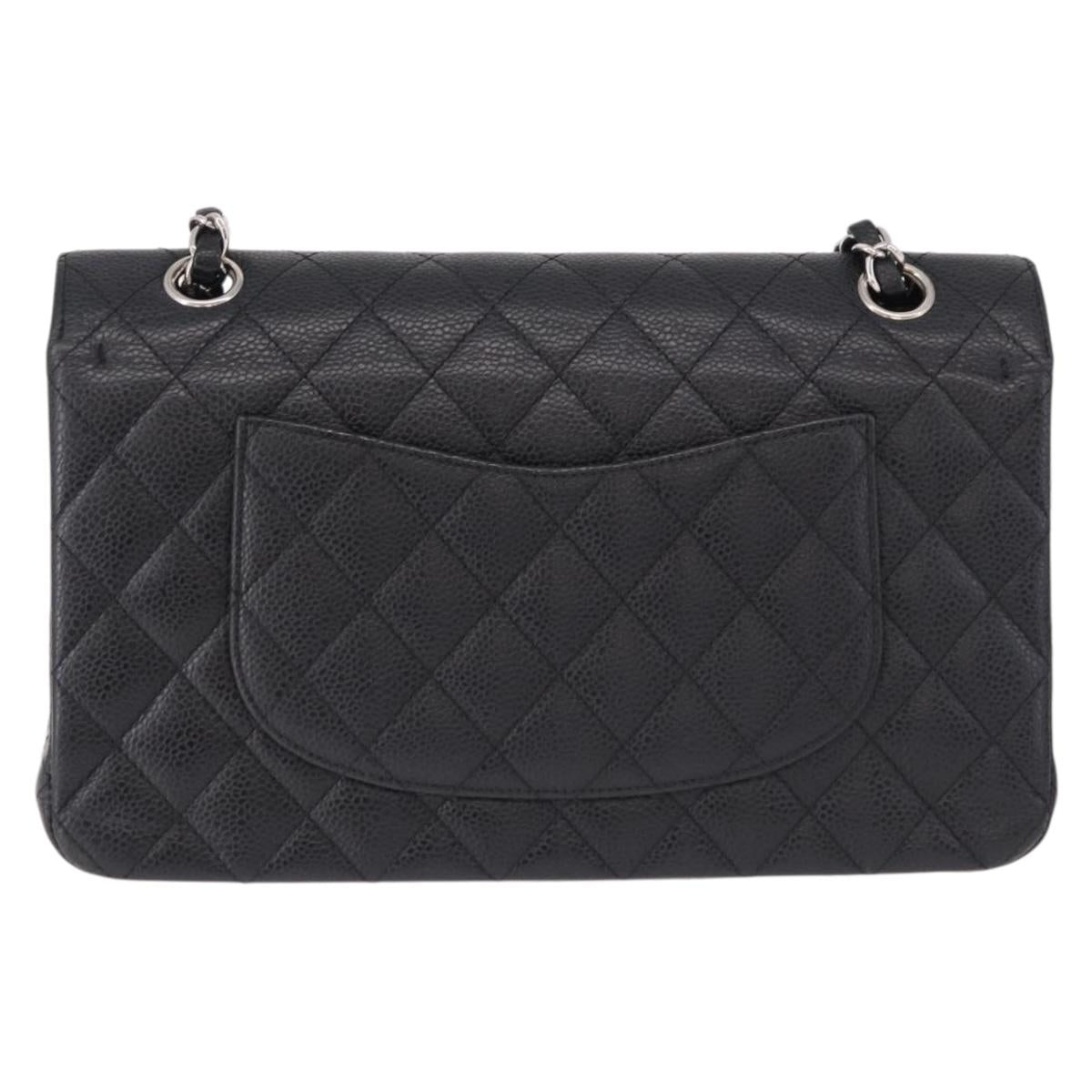 CHANEL Chain Matelasse 25 Bag Caviar Nera Originale | Argento