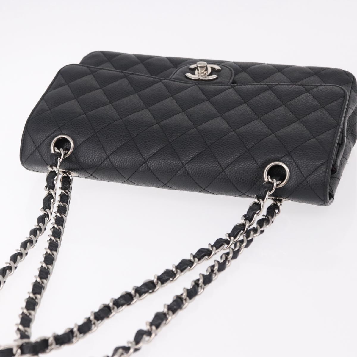 CHANEL Chain Matelasse 25 Bag Caviar Nera Originale | Argento