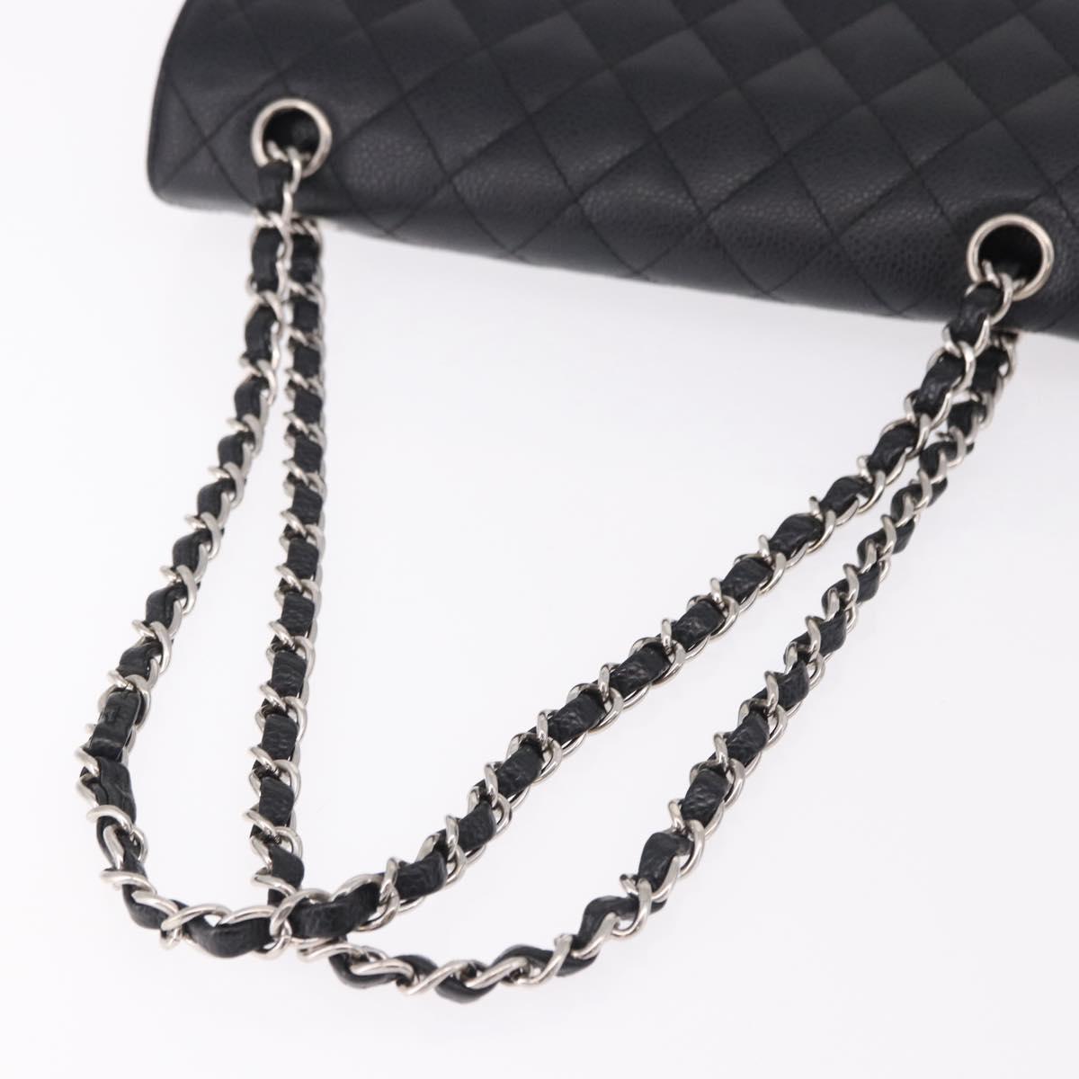 CHANEL Chain Matelasse 25 Bag Caviar Nera Originale | Argento