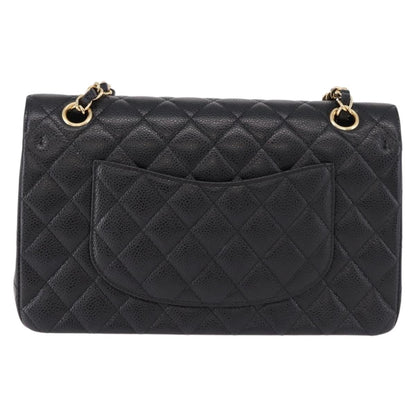 CHANEL Chain Matelasse 25 Bag Caviar Nera Originale | Oro Ottime Condizioni