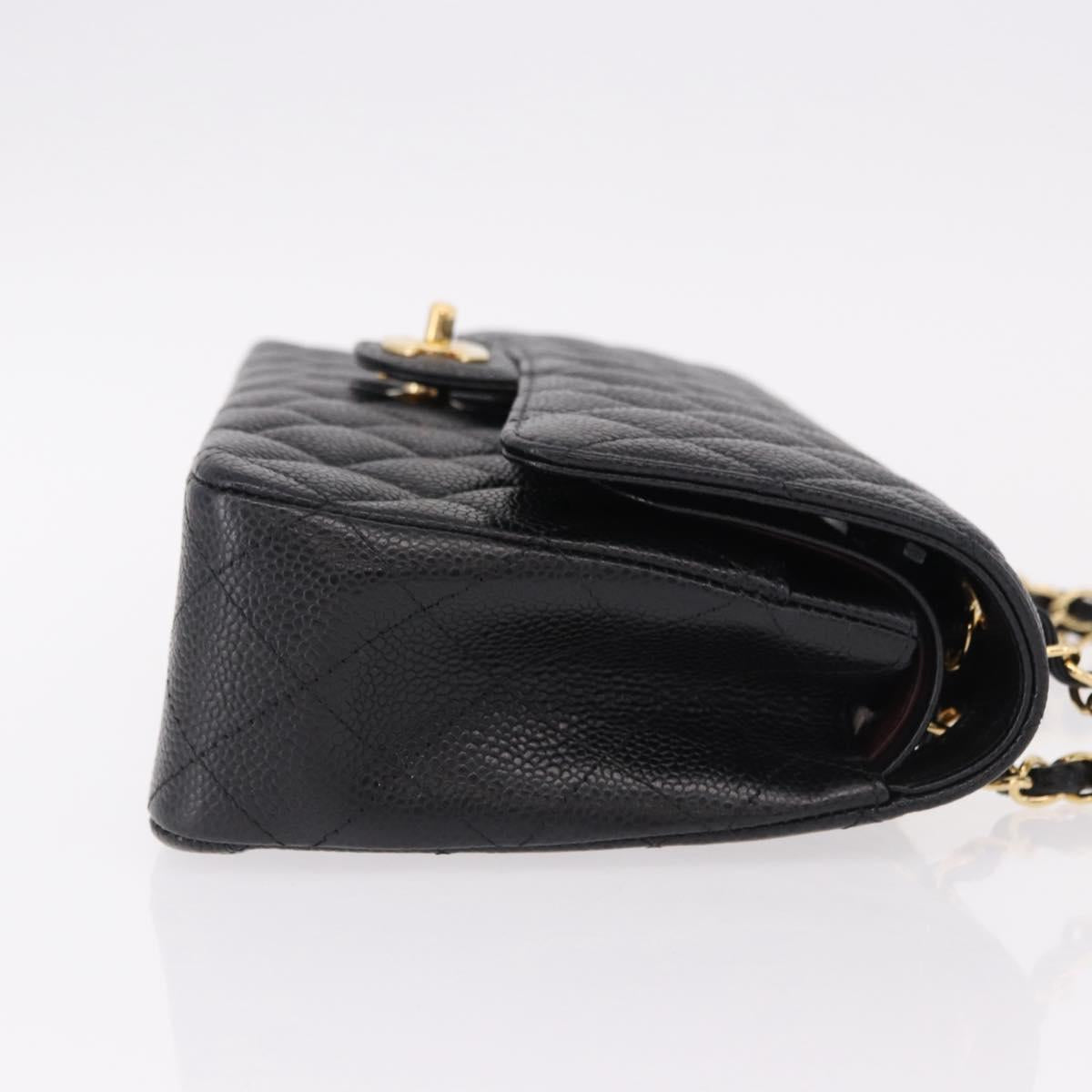 CHANEL Chain Matelasse 25 Bag Caviar Nera Originale | Oro Ottime Condizioni