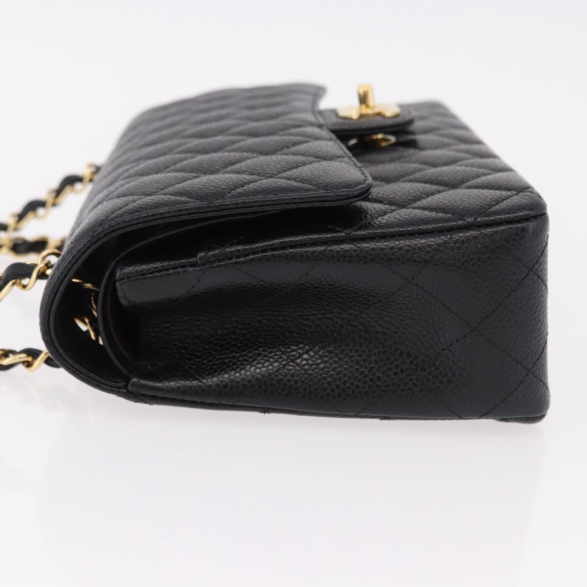 CHANEL Chain Matelasse 25 Bag Caviar Nera Originale | Oro Ottime Condizioni