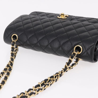 CHANEL Chain Matelasse 25 Bag Caviar Nera Originale | Oro Ottime Condizioni