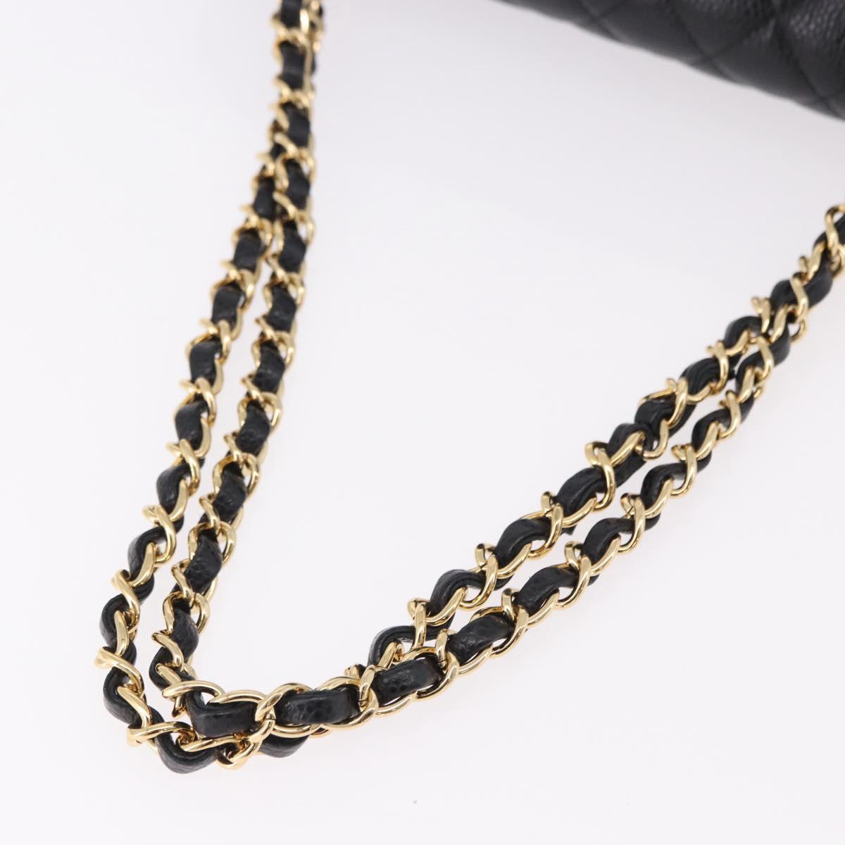 CHANEL Chain Matelasse 25 Bag Caviar Nera Originale | Oro Ottime Condizioni