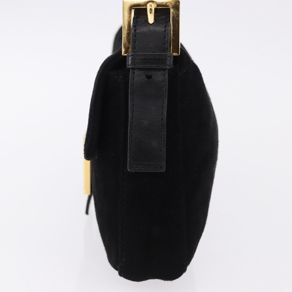FENDI Mamma Baguette Bag Camoscio Nero Originale | Borsa Vintage Oro