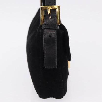 FENDI Mamma Baguette Bag Camoscio Nero Originale | Borsa Vintage Oro