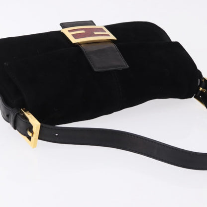 FENDI Mamma Baguette Bag Camoscio Nero Originale | Borsa Vintage Oro