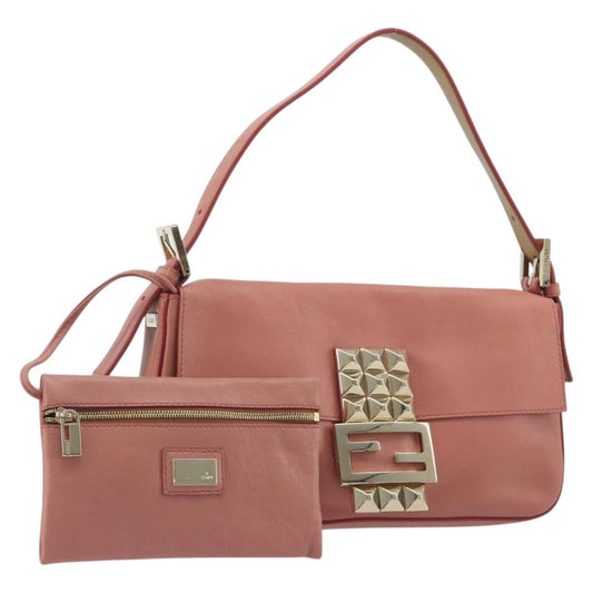 FENDI Studs Baguette Bag Pelle Rosa Originale | Mamma Baguette Borchie