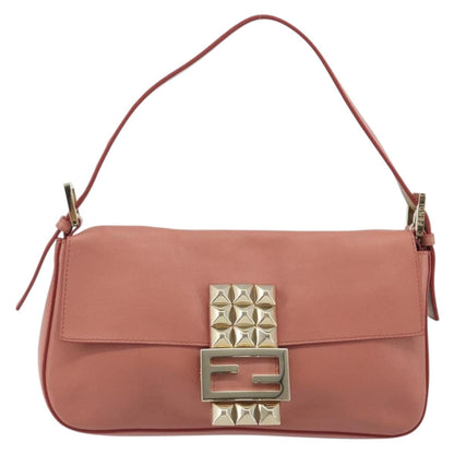 FENDI Studs Baguette Bag Pelle Rosa Originale | Mamma Baguette Borchie