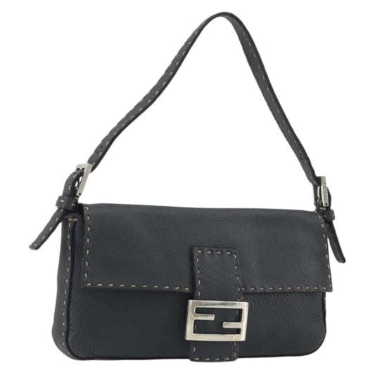 FENDI Celeria Baguette Bag Pelle Grigia Originale | Mamma Baguette Argento