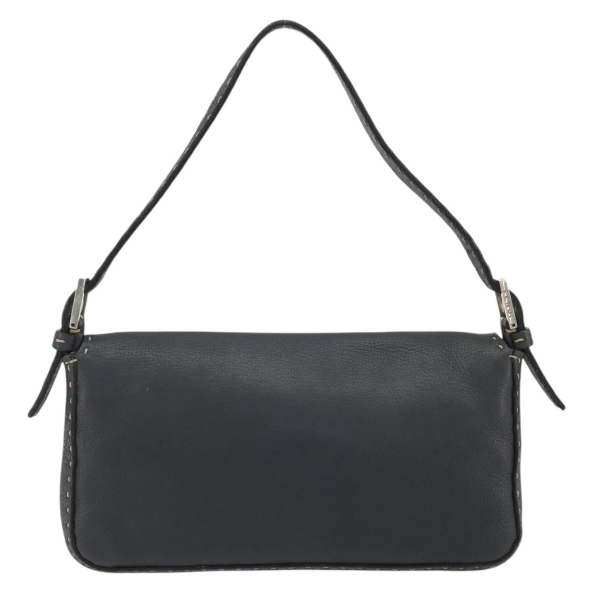 FENDI Celeria Baguette Bag Pelle Grigia Originale | Mamma Baguette Argento