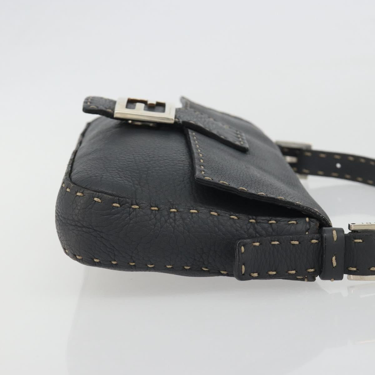 FENDI Celeria Baguette Bag Pelle Grigia Originale | Mamma Baguette Argento
