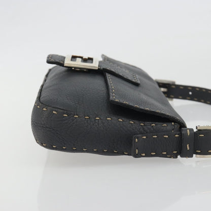 FENDI Celeria Baguette Bag Pelle Grigia Originale | Mamma Baguette Argento