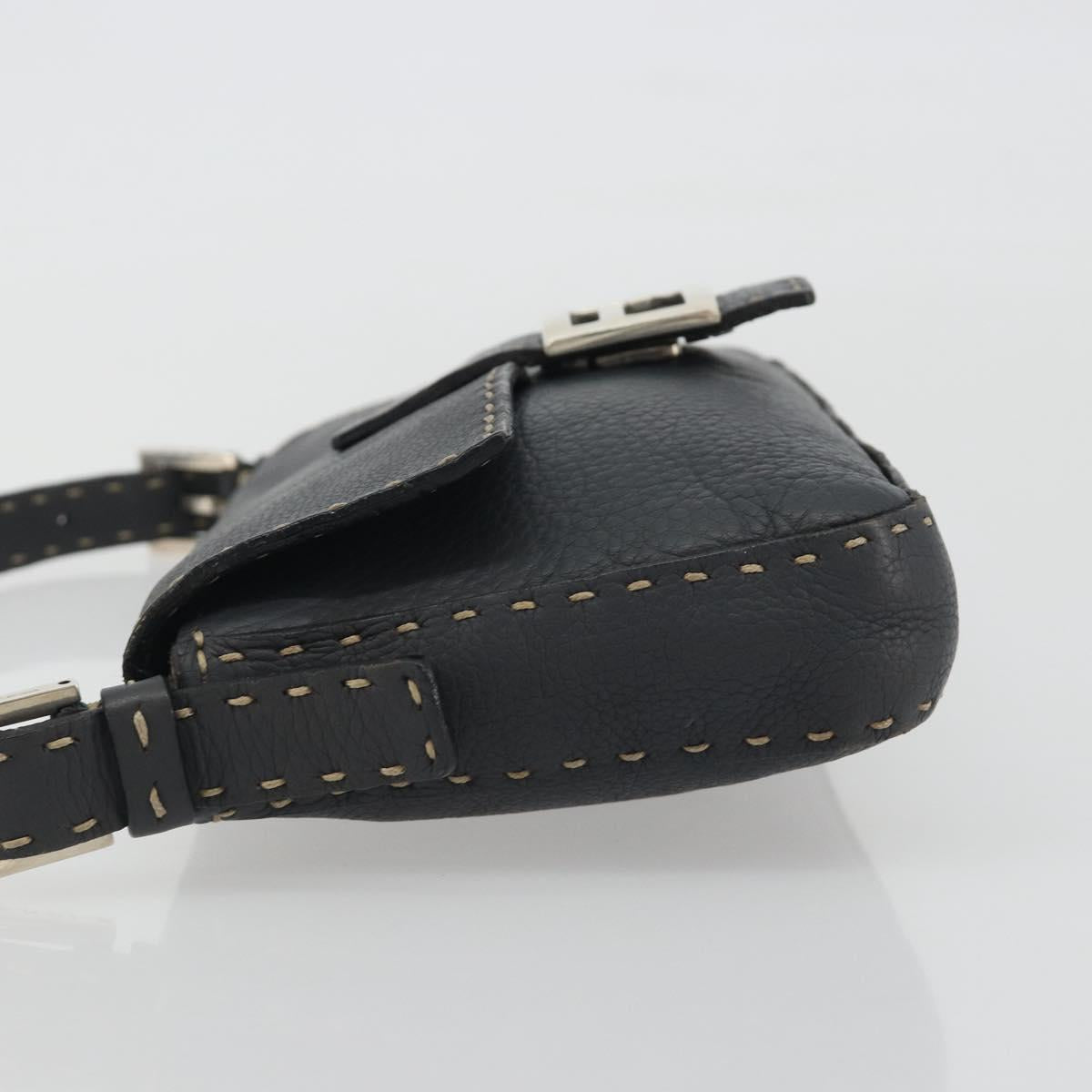 FENDI Celeria Baguette Bag Pelle Grigia Originale | Mamma Baguette Argento