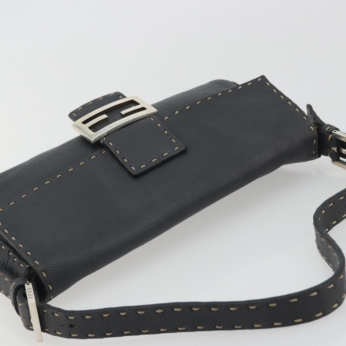 FENDI Celeria Baguette Bag Pelle Grigia Originale | Mamma Baguette Argento
