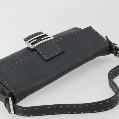 FENDI Celeria Baguette Bag Pelle Grigia Originale | Mamma Baguette Argento