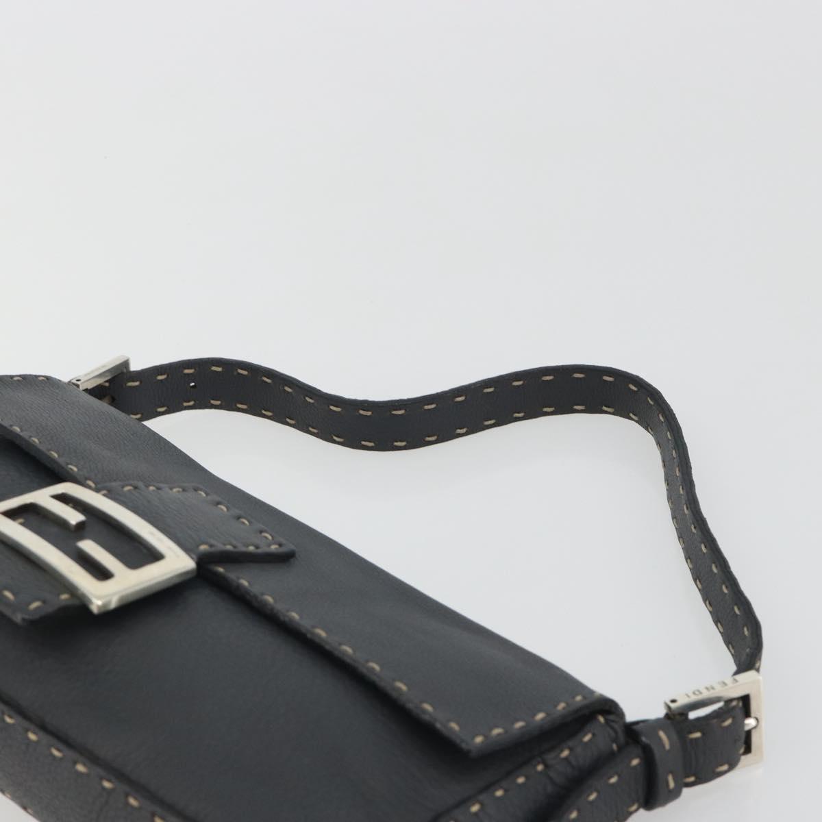 FENDI Celeria Baguette Bag Pelle Grigia Originale | Mamma Baguette Argento