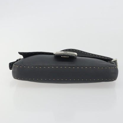 FENDI Celeria Baguette Bag Pelle Grigia Originale | Mamma Baguette Argento