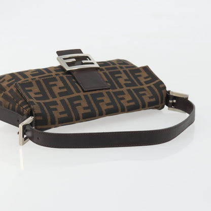 FENDI Zucca Canvas Baguette Bag Marrone Argento Originale | Mamma Baguette