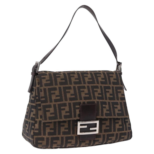 FENDI Zucca Canvas Baguette Bag Marrone Argento Originale | Mamma Baguette