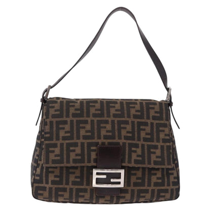 FENDI Zucca Canvas Baguette Bag Marrone Argento Originale | Mamma Baguette