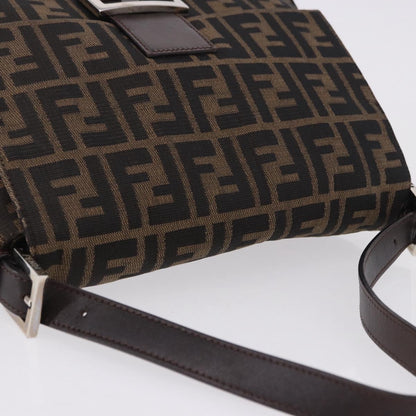 FENDI Zucca Canvas Baguette Bag Marrone Argento Originale | Mamma Baguette