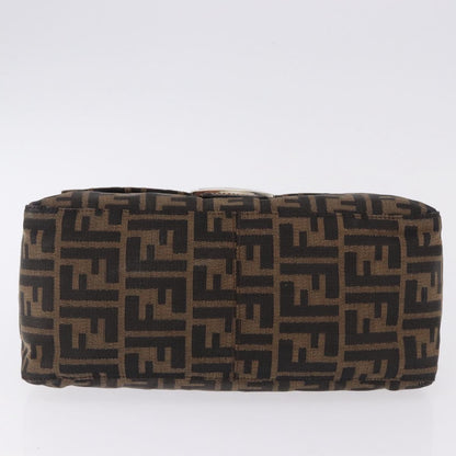 FENDI Zucca Canvas Baguette Bag Marrone Argento Originale | Mamma Baguette