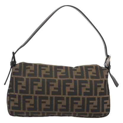 FENDI Zucca Canvas Baguette Bag Marrone Argento Originale | Mamma Baguette