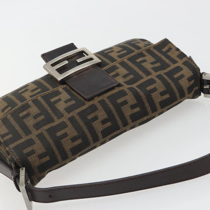 FENDI Zucca Canvas Baguette Bag Marrone Argento Originale | Mamma Baguette