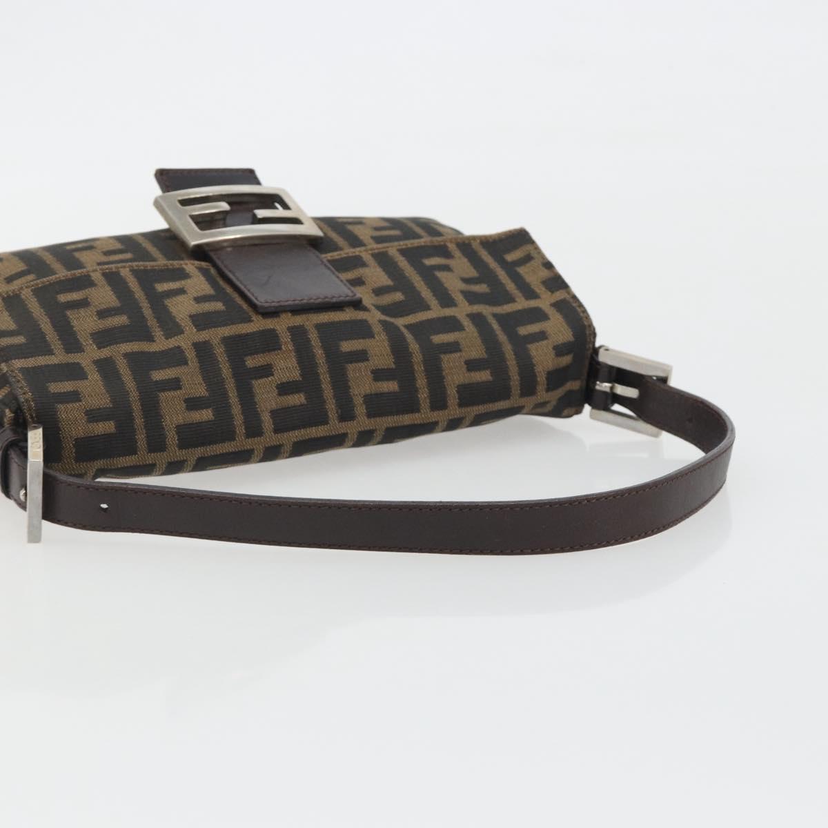 FENDI Zucca Canvas Baguette Bag Marrone Argento Originale | Mamma Baguette
