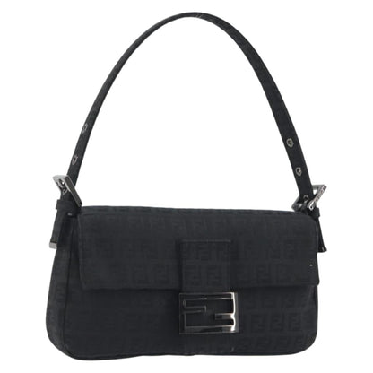 FENDI Zucchino Canvas Baguette Bag Nera Originale | Mamma Baguette 8BR000