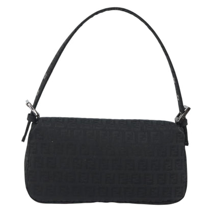 FENDI Zucchino Canvas Baguette Bag Nera Originale | Mamma Baguette 8BR000