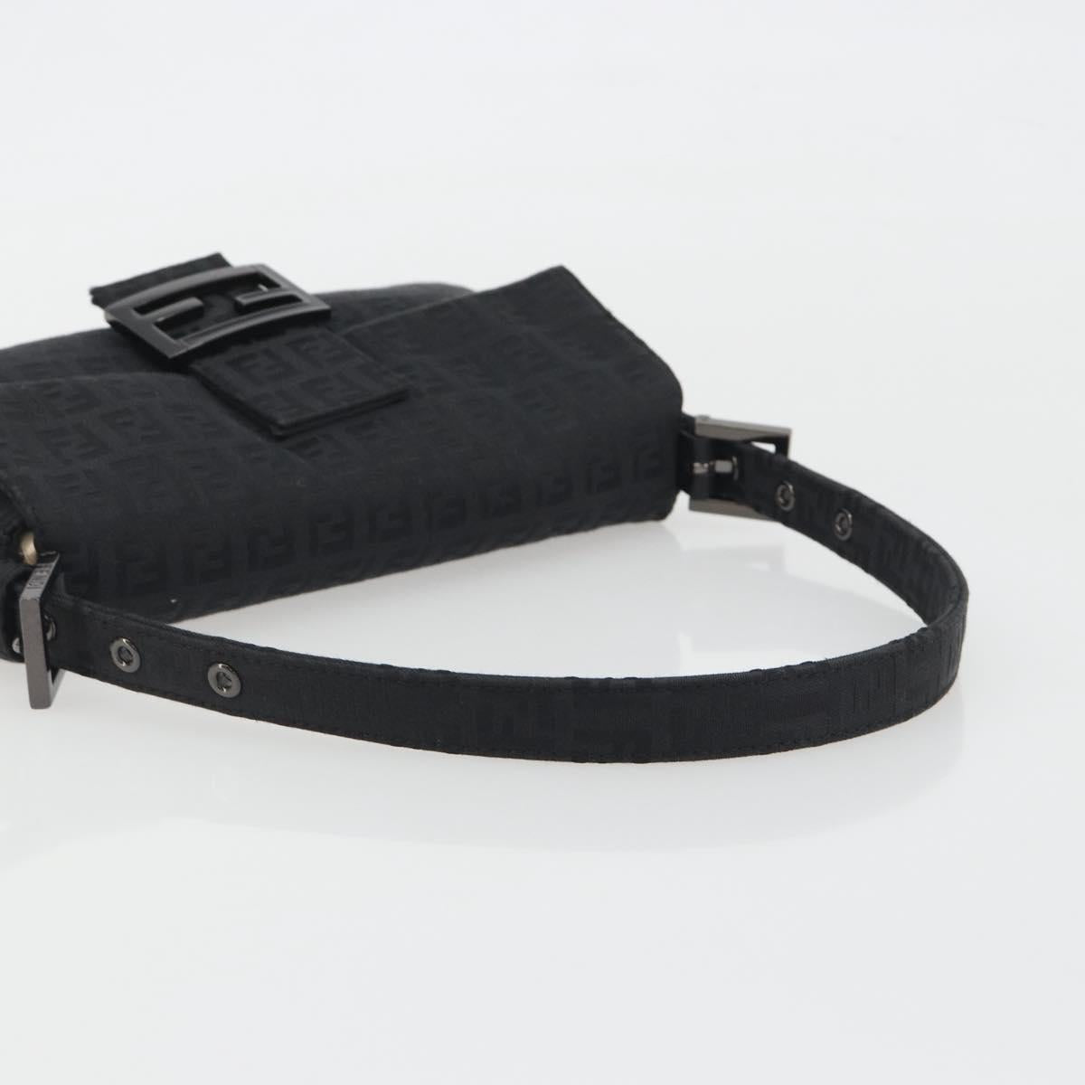 FENDI Zucchino Canvas Baguette Bag Nera Originale | Mamma Baguette 8BR000
