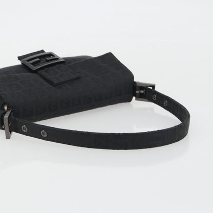 FENDI Zucchino Canvas Baguette Bag Nera Originale | Mamma Baguette 8BR000