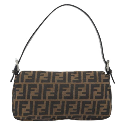 FENDI Zucca Canvas Baguette Bag Marrone Argento Originale | Mamma Baguette