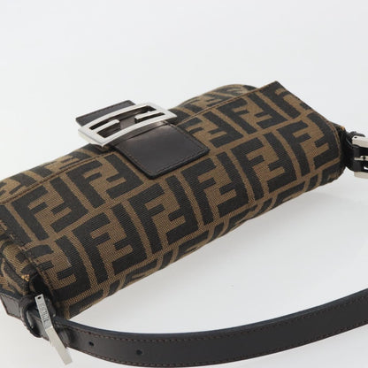 FENDI Zucca Canvas Baguette Bag Marrone Argento Originale | Mamma Baguette